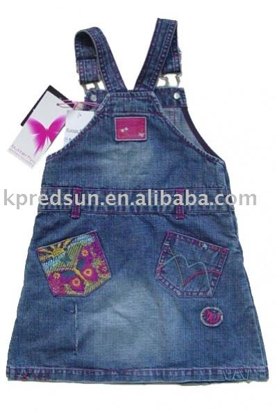 girls` denim skirt (girls` denim skirt)