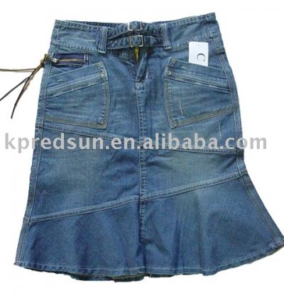 ladies` denim skirt