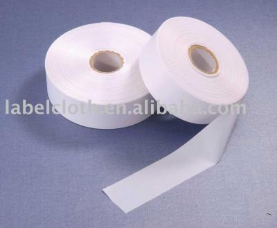 Semi-matt geschlitzt Edge Polyester Satin Label Fabric (Semi-matt geschlitzt Edge Polyester Satin Label Fabric)