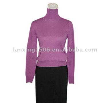 Ladies` silk and cashmere turtleneck sweater (Дамские шелковые и кашемировые свитера)