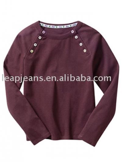 Flower button raglan long sleeves T-shirt(2354005) (Flower button raglan long sleeves T-shirt(2354005))