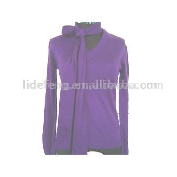 Ladies` Sweater with Scarf (Ladies` Sweater with Scarf)