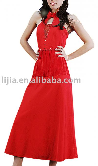 Lady`s Embroidered Dress with Beads (Женская вышитая бисером платья)