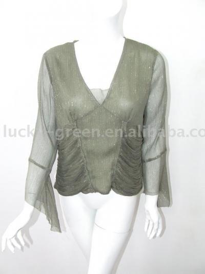 Ladies` 100% silk blouse (Ladies` 100% silk blouse)