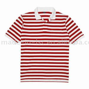 100% combed cotton striped POLO shirt (100% combed cotton striped POLO shirt)