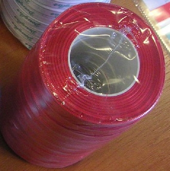 red plain ribbon (plain red ribbon)