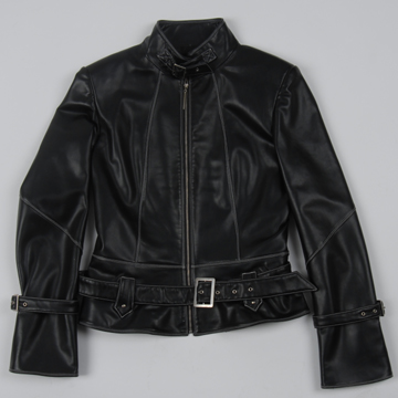 ladies` artificial leather coat (Mesdames `manteau de cuir artificiel)