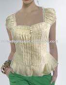 cotton jacquard lawn blouse (cotton jacquard lawn blouse)