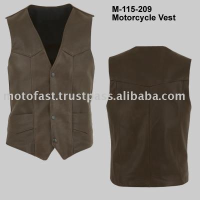 Leather Motorbike Vest (Leather Motorbike Vest)