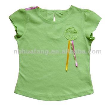Girls` Cap-Sleeve T-Shirt (Girls` Cap-Sleeve T-Shirt)