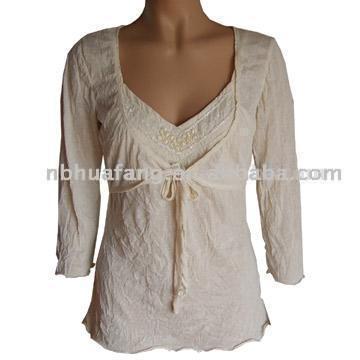 Ladies` Crinkled Leisure Blouse (Ladies` Crinkled Leisure Blouse)