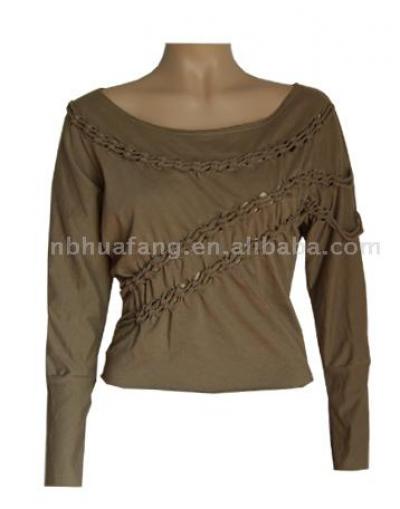 Ladies` raw edge shirt (Ladies` raw edge shirt)