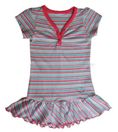 girls` yarn dyed stripe dress