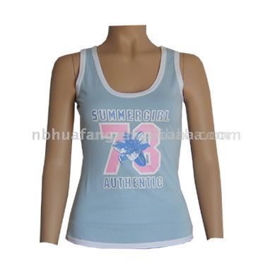 Ladies` round Neck Cotton Vest (Ladies` round Neck Cotton Vest)