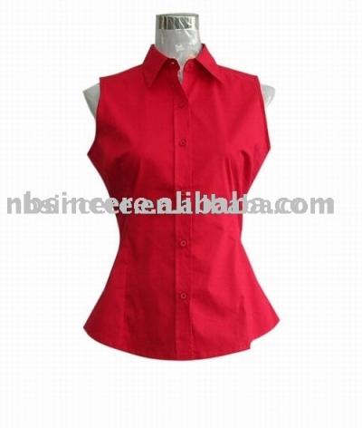 Ls007 100% Cotton Ladies` Blouses (Ls007 100% Cotton Ladies` Blouses)