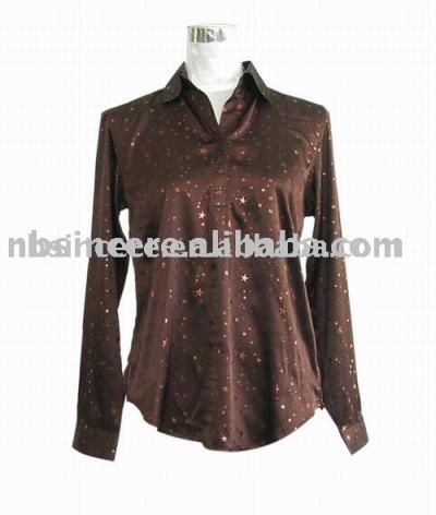 LS017 100% satin women`s blouses (LS017 100% satin women`s blouses)