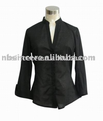 LS015 97% cotton 3% spandex ladies` shirt (LS015 97% cotton 3% spandex ladies` shirt)