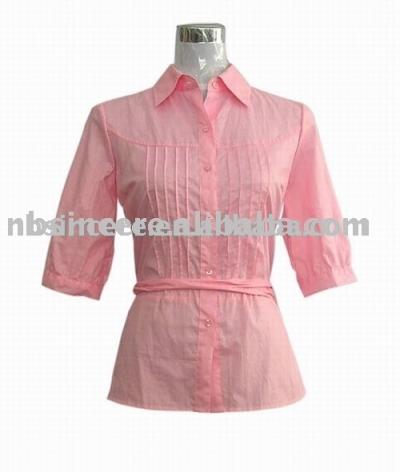 LS002 100% cotton ladies` blouses (LS002 100% cotton ladies` blouses)