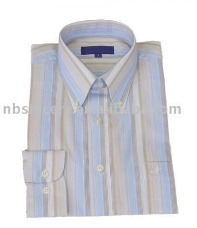 100% cotton men`s stripe shirt (100% cotton men`s stripe shirt)