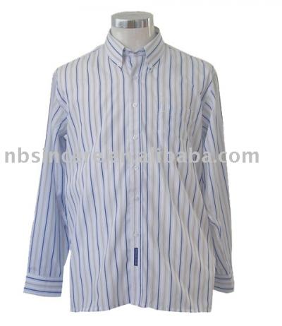 100% polyester men`s stripe shirt (100% polyester men`s stripe shirt)