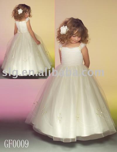 GF0009 flower girl dress (GF0009 цветок девочки платья)