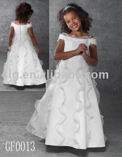 GF0013 flower girl dress (GF0013 платье девушке цветок)