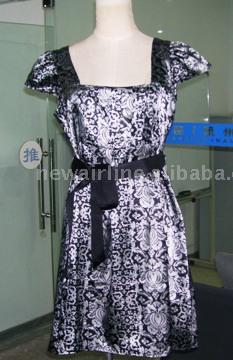printed satin dress (Печатный атласное платье)
