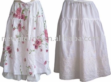 lady fashion cotton skirt (dame de la mode jupe coton)