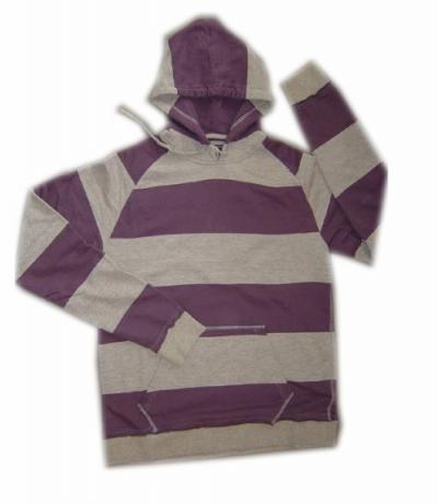 Men`s 100% cotton stripe hoodies
