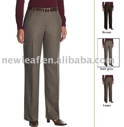 Ladies` Plain-Front Wool Flannel Trouser (Ladies` Plain-Front Wool Flannel Trouser)