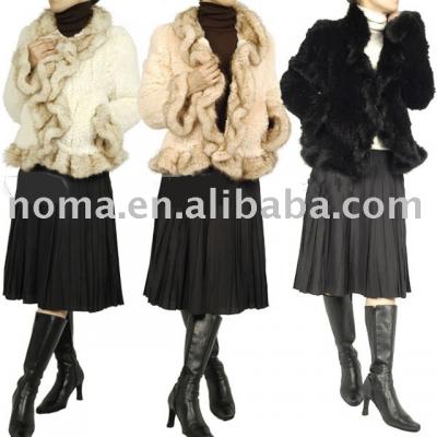 Fur garment Knitted Coat (Manteau de fourrure de vêtements en tricot)
