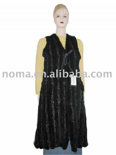 Rabbit Knitted Coat fur garment (Rabbit Knitted Coat fur garment)