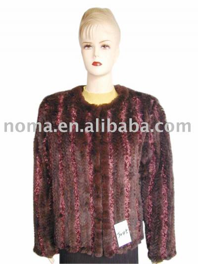 Rabbit Knitted Coat Fur Garment (Rabbit Knitted Coat Fur Garment)
