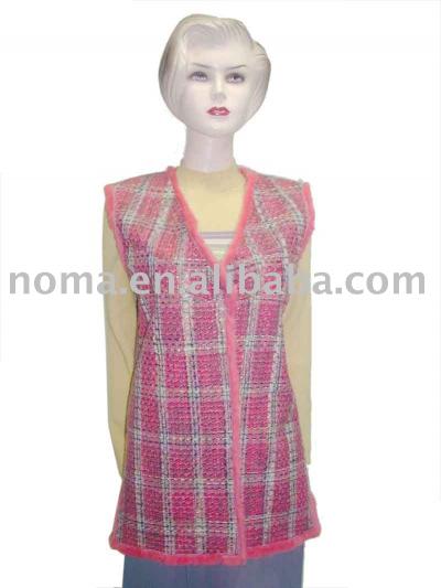 fur fabric vest with rabbit (Жилет меховой Ткань с кроликом)