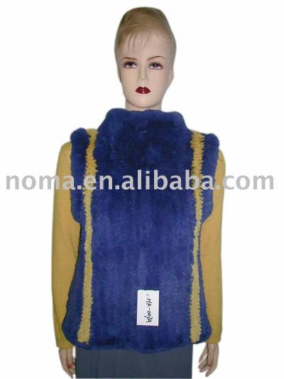 Rex Fur Knitted Waistcoat Garment (Rex Fur vêtements tricotés Gilet)
