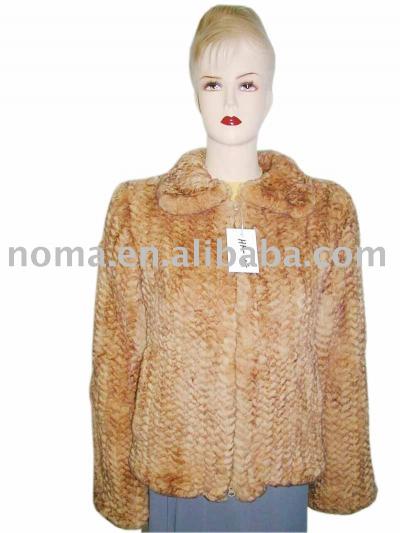 Rabbit Fur Knitted Waistcoat Garment (Gilet de fourrure de lapin tricoté Garment)