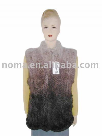 Rabbit Knitted waistcoat Fur Garment (Rabbit gilet tricoté des vêtements en fourrure)