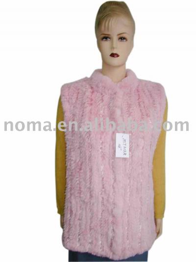 Rabbit Fur Knitted Vest Garment (Veste de fourrure de lapin tricoté Garment)