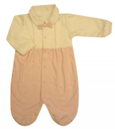 Velvet Tuxedo Baby Romper (Velvet Tuxedo Baby Romper)