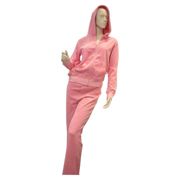 Women`s Terry Cloth Track Suit (Women `s Frottee-Track Suit)