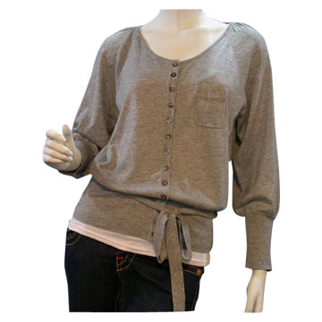 Round Neck Button Up Cardigan (Round Neck Button Up Cardigan)