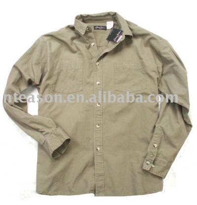 stonewashed cotton men`s shirt (stonewashed cotton men`s shirt)