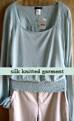 silk knitted garment (silk knitted garment)