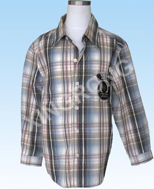 children`s cotton shirt, check shirt, long sleeve shirt,leisure wear, casual wea (children`s cotton shirt, check shirt, long sleeve shirt,leisure wear, casual wea)