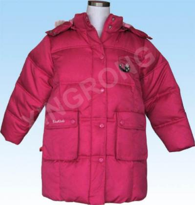 Children`s Down Long Coat, Hoody Coat, Winter Coat, Long Coat, Clothing, Garment (Children`s Down Long Coat, Hoody Coat, Winter Coat, Long Coat, Clothing, Garment)