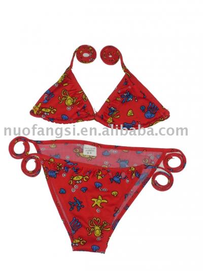children`s swimwear with small flower (children`s swimwear with small flower)