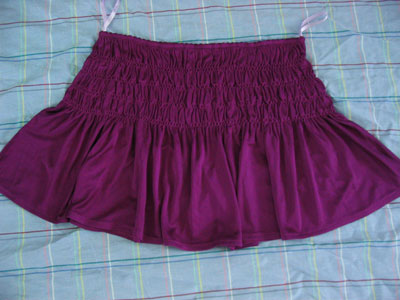 100% cotton poplin crep skirt