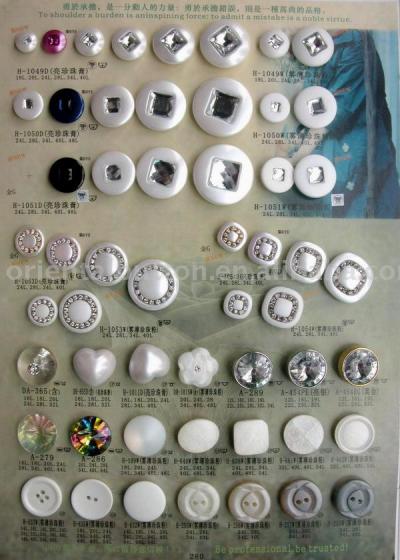 polyester(abs)+acylic stones button (polyester(abs)+acylic stones button)