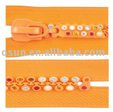 Rhinestone zipper (Strass Reißverschluß)