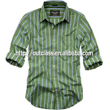 100% Cotton Striped Long Sleeve Oxford Shirts (100% Cotton Striped Long Sleeve Oxford Shirts)